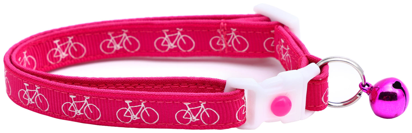 Bicycles on Pink Cat Collar