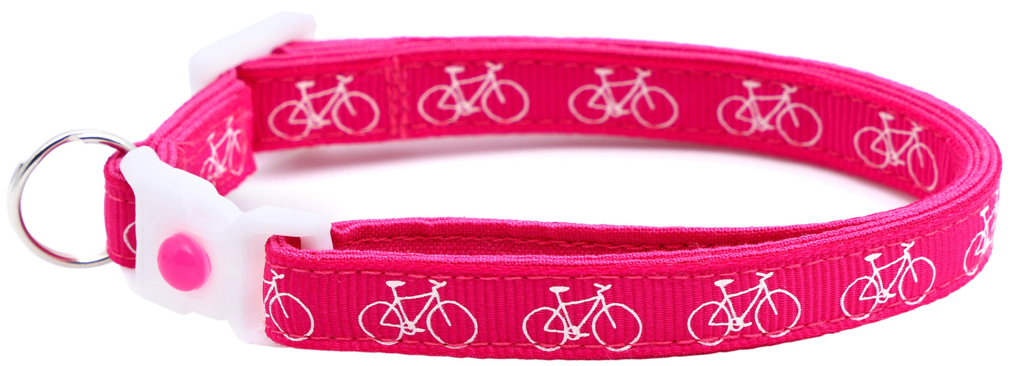 Bicycles on Pink Cat Collar