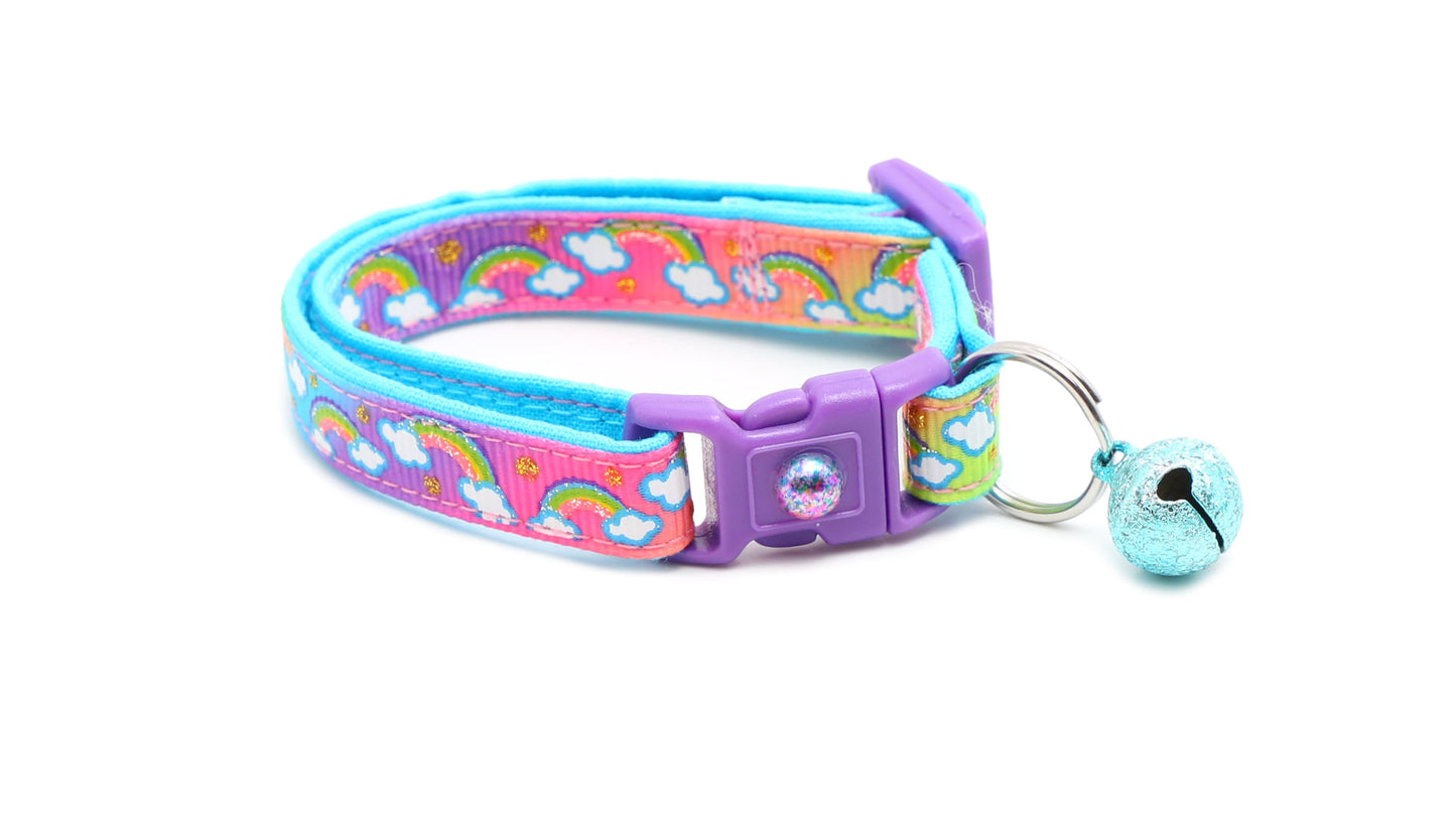 Rainbows over Rainbow Ombre Cat Collar