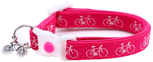 Bicycles on Pink Cat Collar